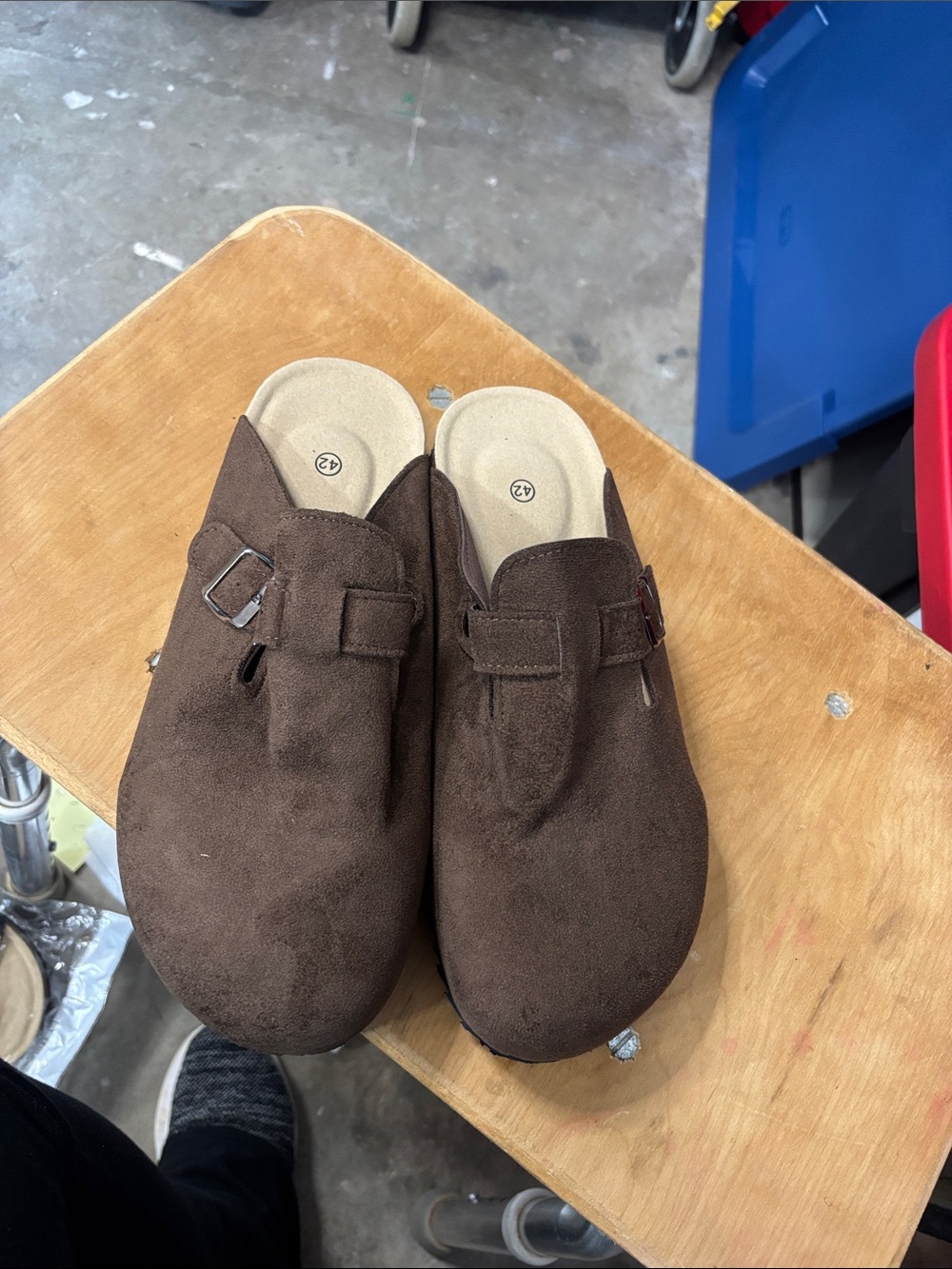Brown clog shoes size 42